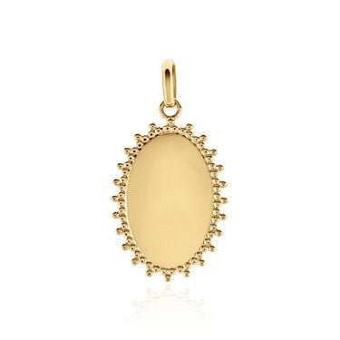 Pendentif Linette Plaque Or Doré