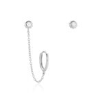 Boucles D'oreilles D&eacute;pareill&eacute;es Macha Argent Blanc Oxyde De Zirconium - Boucles d'oreilles fantaisie Femme | Histoire d&rsquo;Or