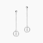 Boucles D'Oreilles Pendantes Geraldo Argent Blanc Oxyde De Zirconium - Boucles d'oreilles fantaisie Femme | Histoire d&rsquo;Or