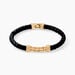 Bracelet Mani Plaque Or Doré - Bracelets cordon Homme | Histoire d’Or