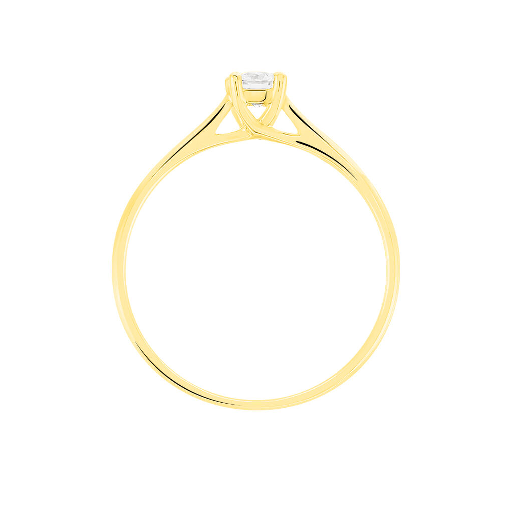 Bague Solitaire Victoria Or Jaune Diamant - Bagues solitaires Femme | Histoire d&rsquo;Or