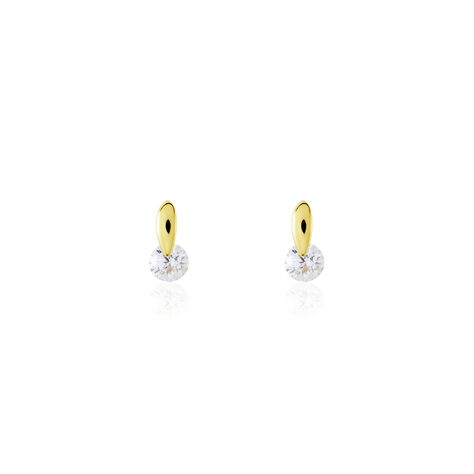 Boucles D'oreilles Pendantes Clementa Or Jaune Oxyde De Zirconium - Boucles d'oreilles pendantes Femme | Histoire d’Or
