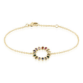 Bracelet Plaqué Or Jaune Ethem Pierres Multicolores - Bracelets fantaisie Femme | Histoire d’Or
