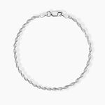 Bracelet Ciana Torsade Diamante Argent Blanc - Bijoux sans pierre Femme | Histoire d&rsquo;Or