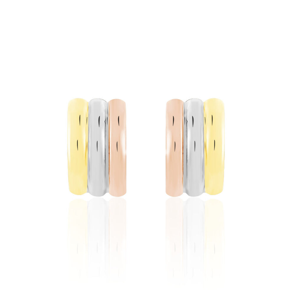 Créoles Igora Or Tricolore - Boucles d'oreilles créoles Femme | Histoire d’Or