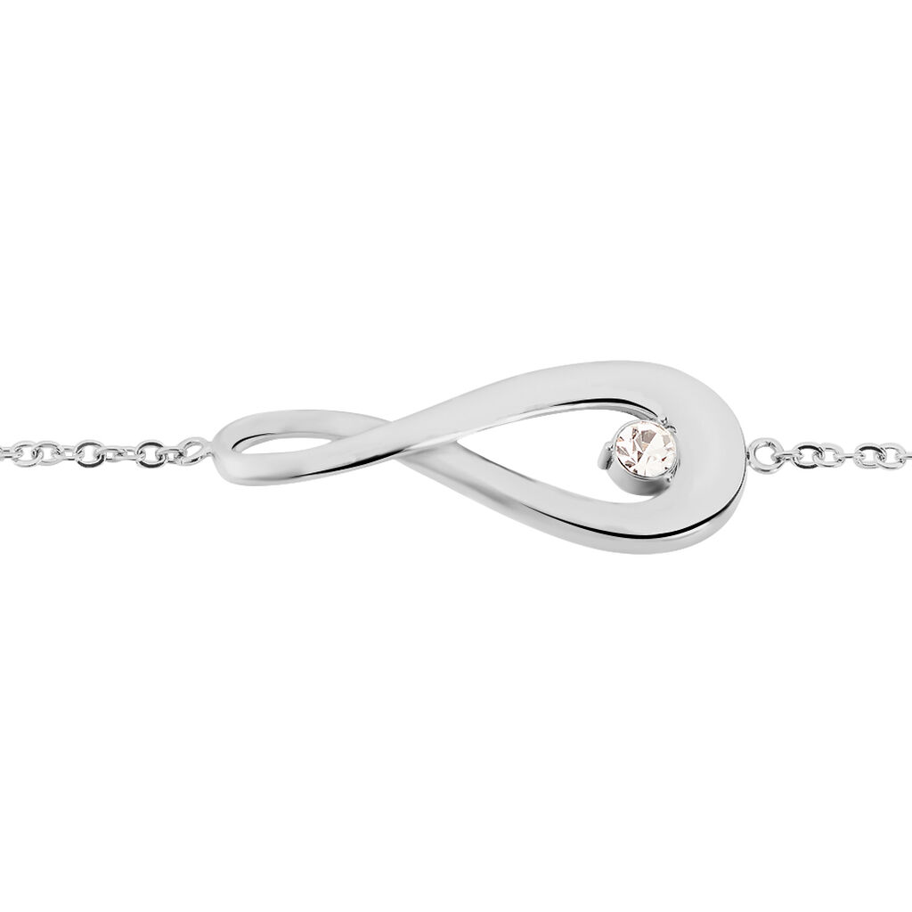 Bracelet Aelys Acier Blanc Strass - Bracelets fantaisie Femme | Histoire d’Or
