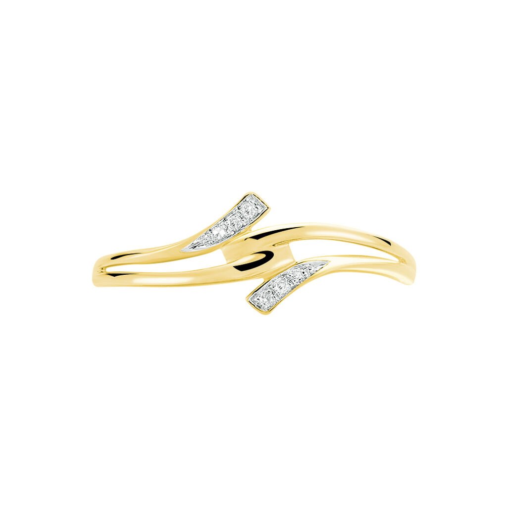 Bague Nelle Or Jaune Diamant - Bagues avec pierre Femme | Histoire d’Or