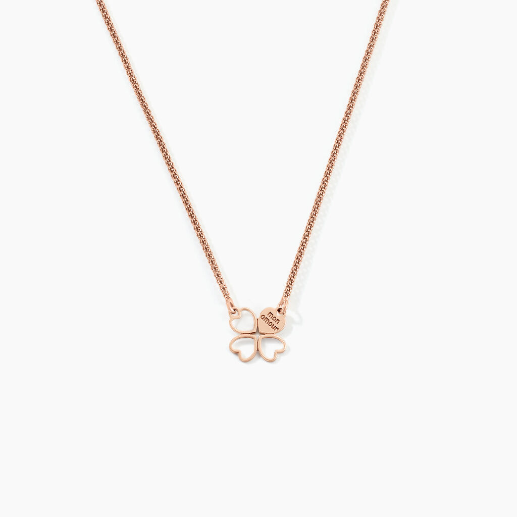 Collier Amorette Argent Rose - Colliers fantaisie Femme | Histoire d&rsquo;Or