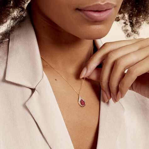 Collier Aurora Or Jaune Rubis Et Diamant - Colliers Femme | Histoire d’Or