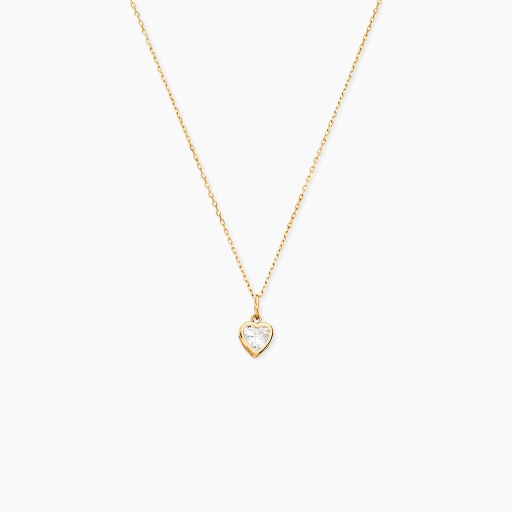Collier Or Jaune Idony Oxyde De Zirconium - Colliers Femme | Histoire d&rsquo;Or