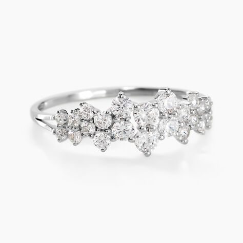 Bague Tokyo Or Blanc Oxyde De Zirconium - Bagues avec pierre Femme | Histoire d’Or