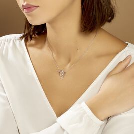 Collier Aria Argent Blanc Oxyde De Zirconium - Colliers Coeur Femme | Histoire d’Or