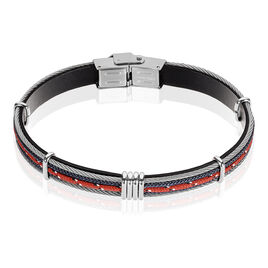 Bracelet Erick Acier Blanc - Bracelets cordon Homme | Histoire d’Or