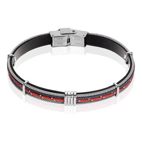 Bracelet Erick Acier Blanc - Bracelets cordon Homme | Histoire d’Or