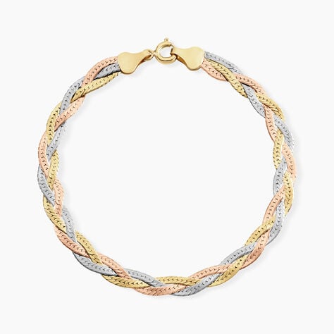Bracelet Elae Argent Tricolore - Bracelets chaîne Femme | Histoire d’Or