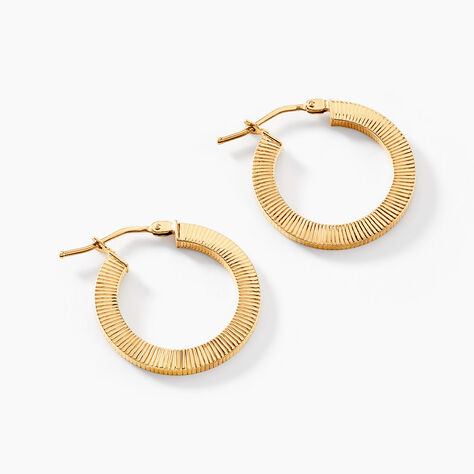 Créoles Zackary Or Jaune - Boucles d'oreilles créoles Femme | Histoire d’Or