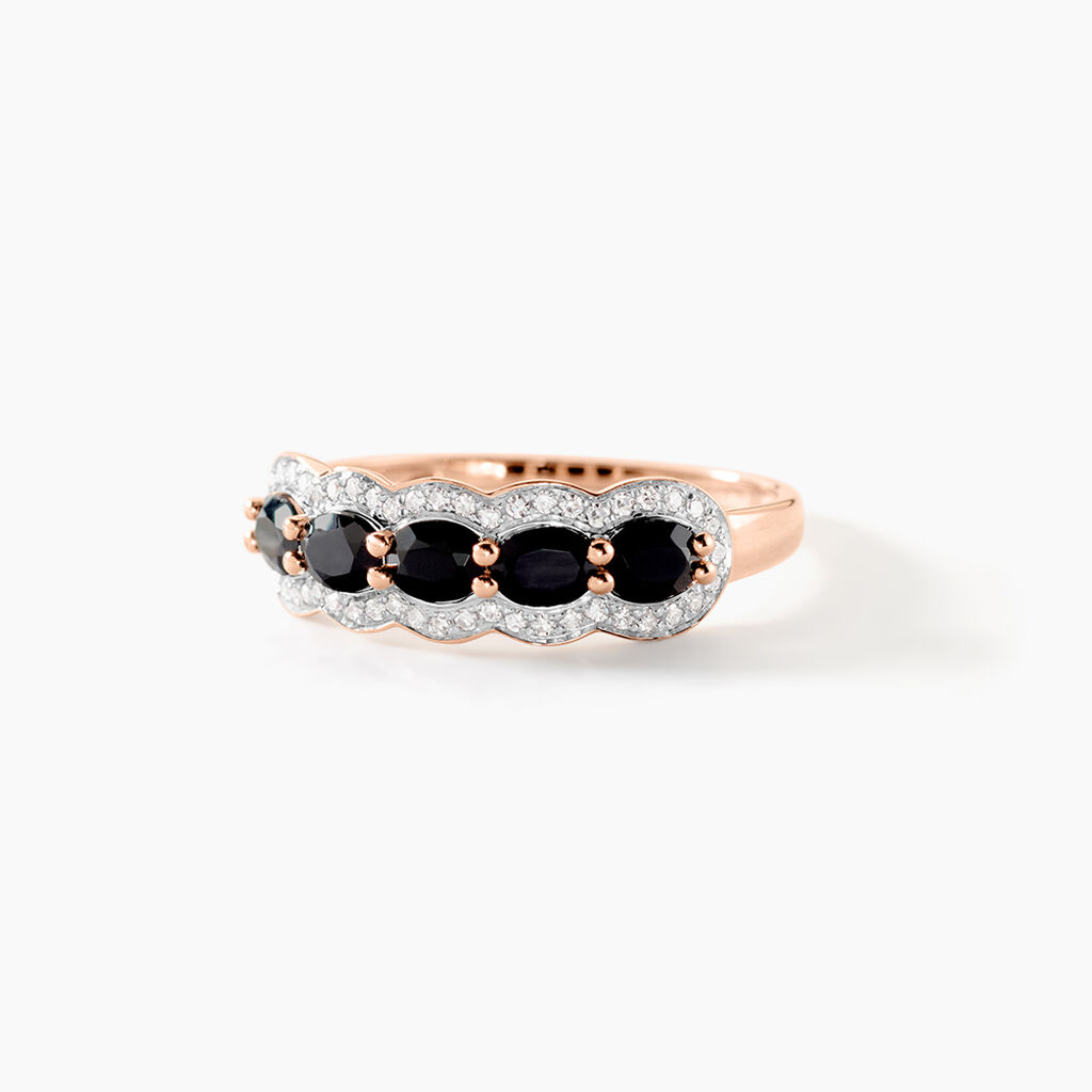 Bague Margaux Or Rose Agate Et Diamant - Bagues avec pierre Femme | Histoire d&rsquo;Or