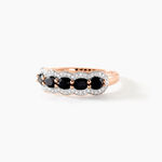 Bague Margaux Or Rose Agate Et Diamant - Bagues avec pierre Femme | Histoire d&rsquo;Or