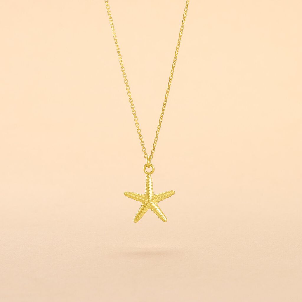Collier Or Jaune Aenor Motif Etoile De Mer - Colliers Femme | Histoire d&rsquo;Or