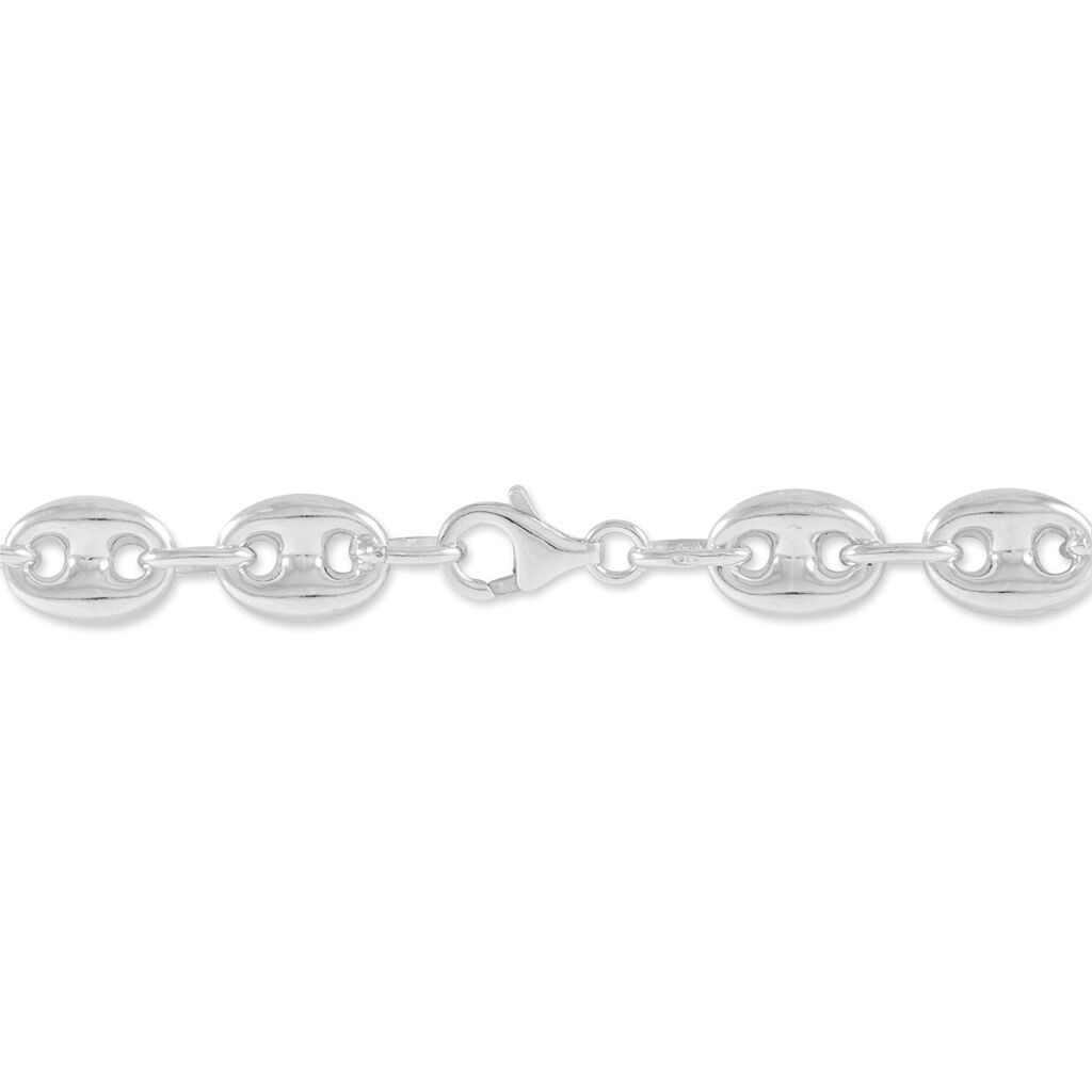 Bracelet Carrus Maille Grain De Cafe Argent Blanc - Bracelets cha&icirc;ne Homme | Histoire d&rsquo;Or