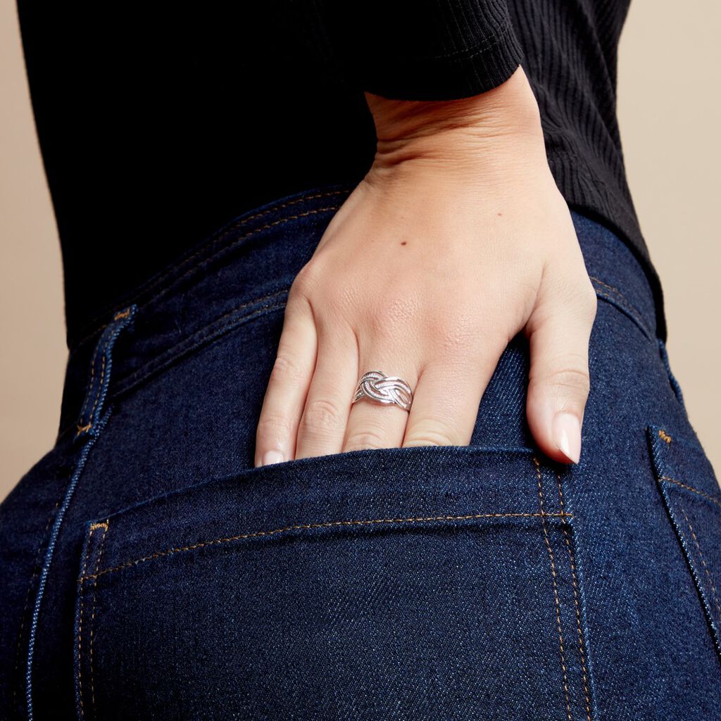 Bague Leopoldine Or Blanc Diamant - Bagues avec pierre Femme | Histoire d’Or