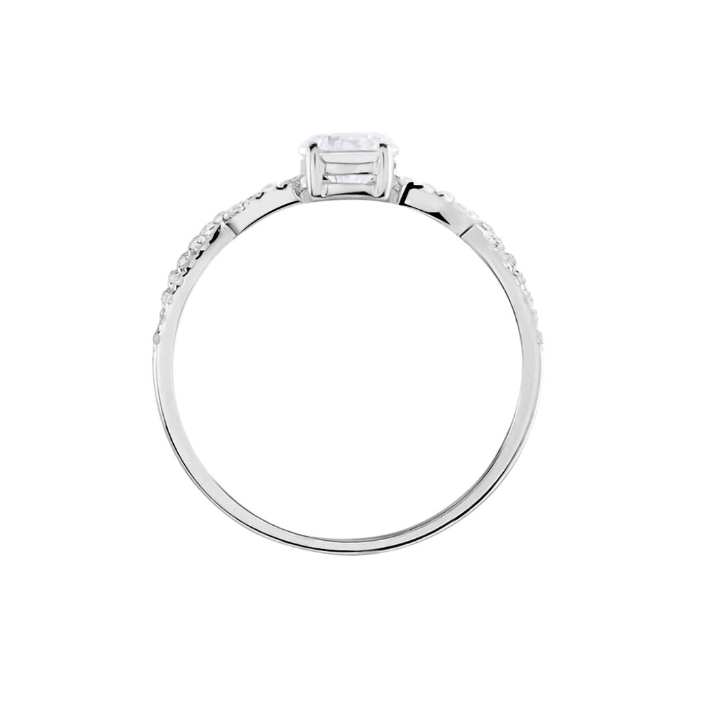 Solitaire Or Blanc Sevastiane Oxyde De Zirconium - Bagues solitaires Femme | Histoire d&rsquo;Or