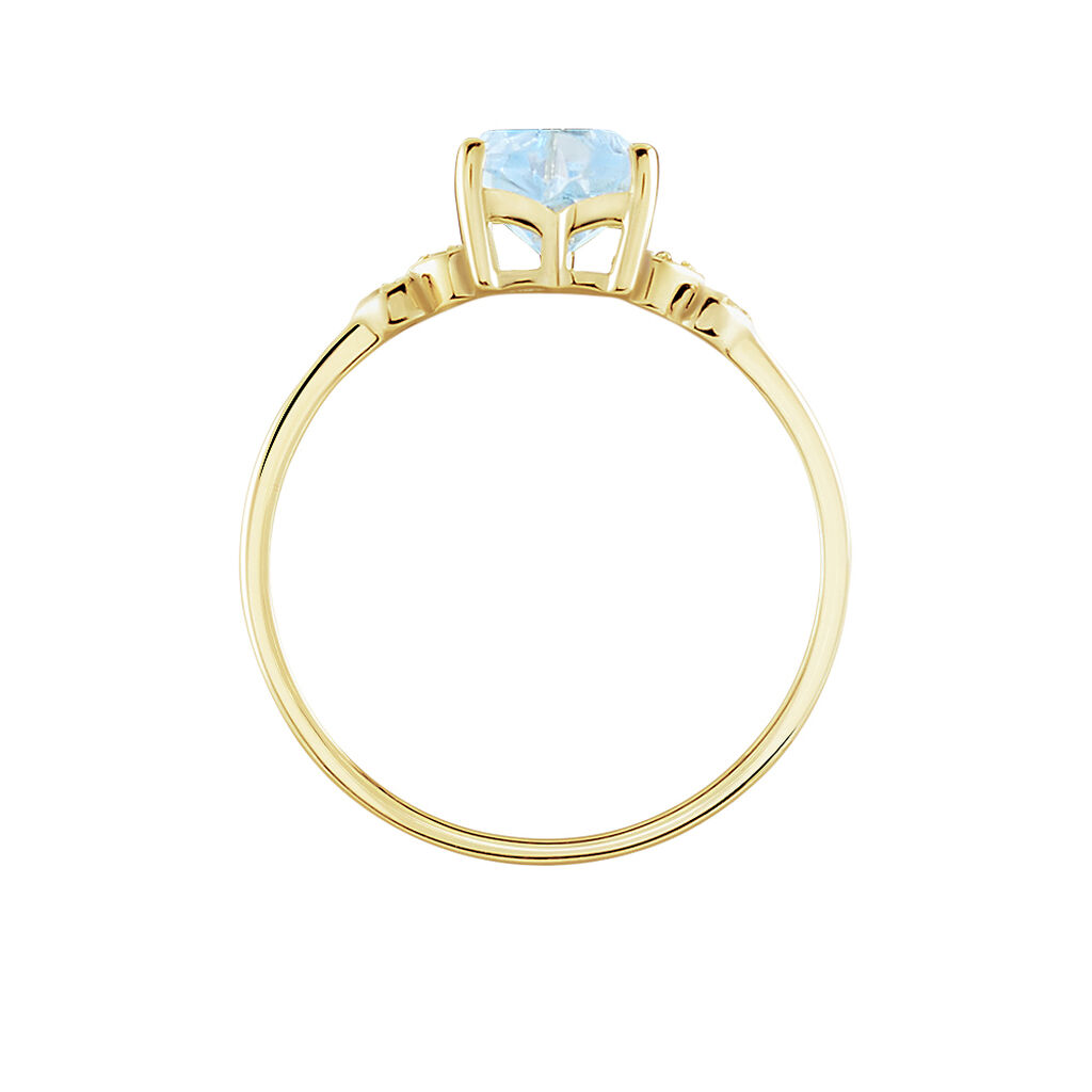 Bague Ashvin Or Jaune Topaze Et Oxyde - Bagues solitaires Femme | Histoire d&rsquo;Or