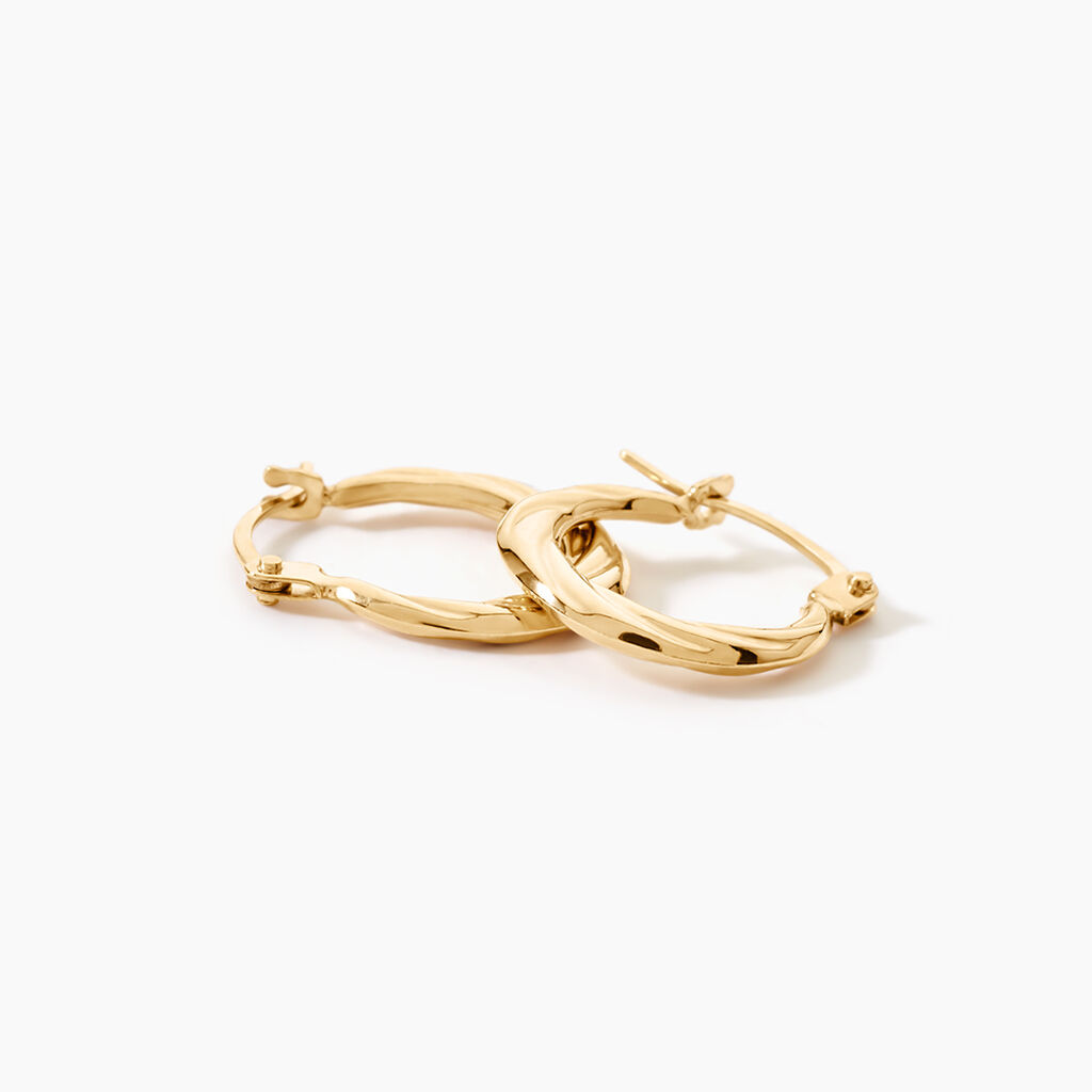 Cr&eacute;oles Or Jaune Anaitz - Boucles d'oreilles cr&eacute;oles Femme | Histoire d&rsquo;Or