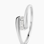 Bague Trilogie Or Blanc Diamant - Bagues avec pierre Femme | Histoire d&rsquo;Or