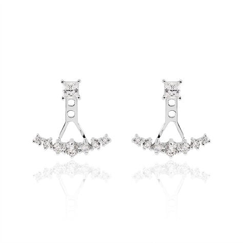 Bijoux D'oreilles Kyoto Or Blanc Oxyde De Zirconium - Ear cuffs Femme | Histoire d&rsquo;Or
