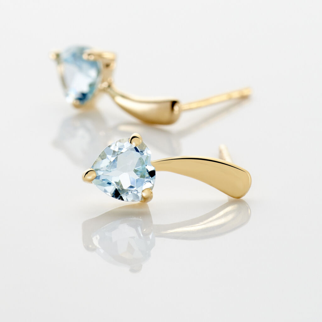 Boucles D'oreilles Puces Salona Or Jaune Topaze - Clous d'oreilles Femme | Histoire d’Or