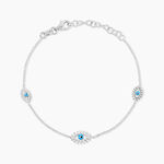 Bracelet Parad'eyes Argent Blanc - Bijoux sans pierre Femme | Histoire d&rsquo;Or