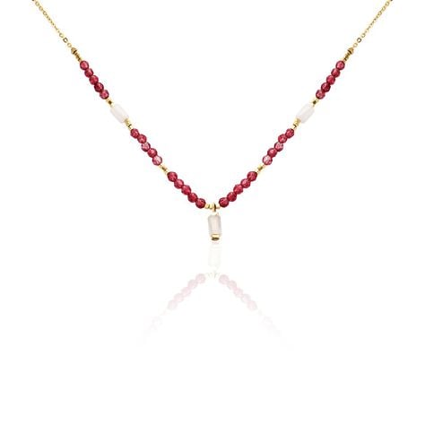 Collier Attila Acier Doré Quartz Jade - Colliers fantaisie Femme | Histoire d’Or