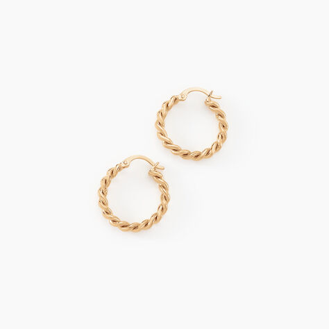Créoles Plaqué Or Jaune Isaiah - Boucles d'oreilles créoles Femme | Histoire d’Or
