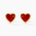 Boucles D'oreilles Puces Par Amour Plaque Or Jaune Agate - Boucles d'oreilles fantaisie Femme | Histoire d&rsquo;Or