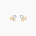Boucles D'oreilles Puces Anne-maudae Triple Coeurs Or Bicolore - Clous d'oreilles Femme | Histoire d&rsquo;Or