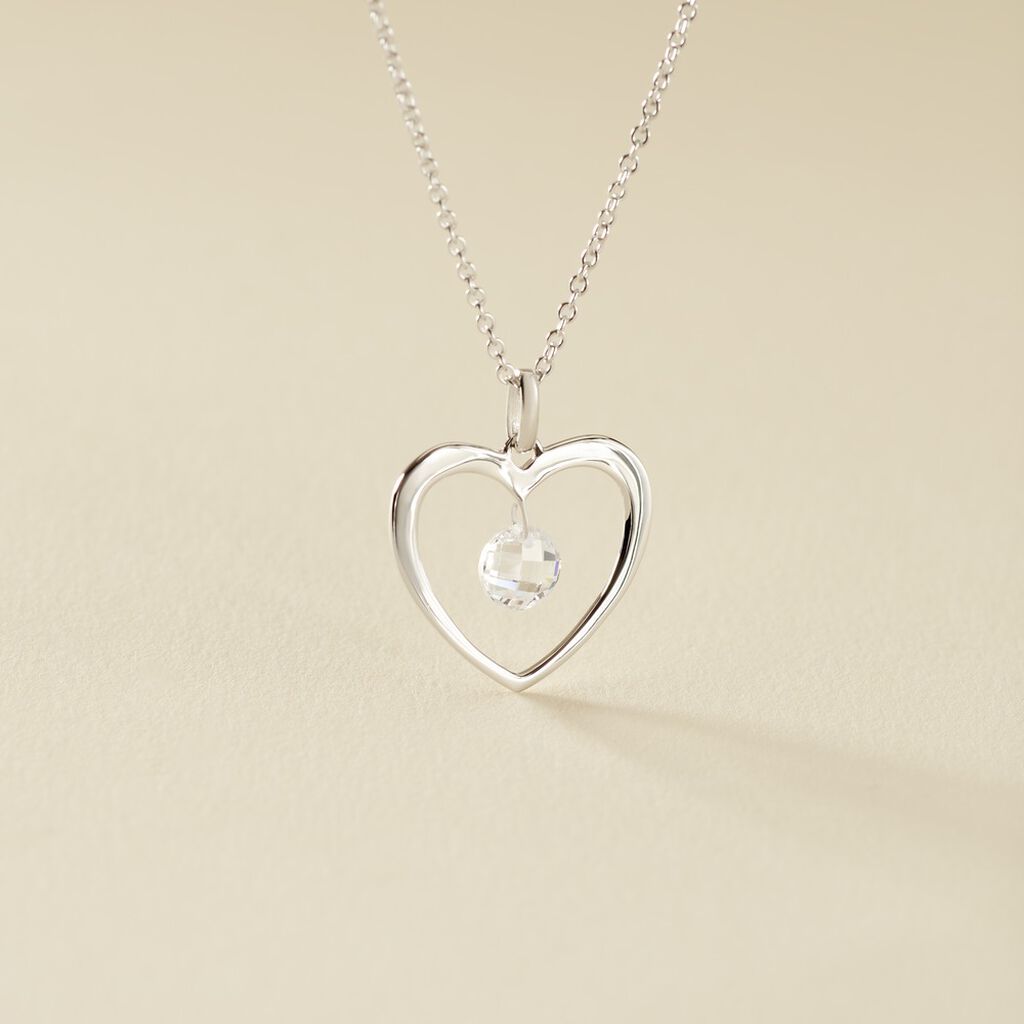 Collier Argent Blanc Armo Oxydes De Zirconium - Colliers fantaisie Femme | Histoire d&rsquo;Or