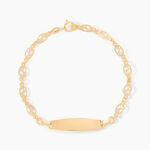 Bracelet Identit&eacute; Eudoxie Maille Filigrane Or Jaune - Bracelets Communion Enfant | Histoire d&rsquo;Or