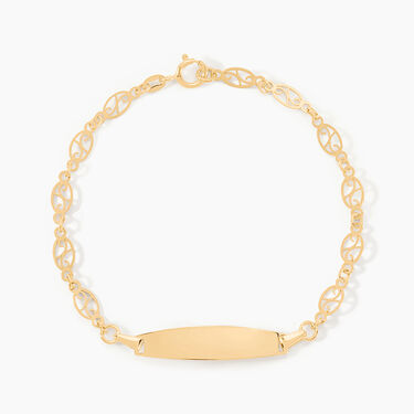 Bracelet Identit&eacute; Eudoxie Maille Filigrane Or Jaune