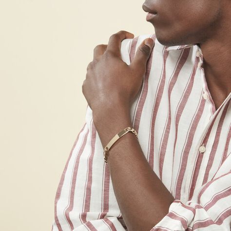 Bracelet Identité Bixente Plaqué Or Jaune - Gourmettes Homme | Histoire d’Or