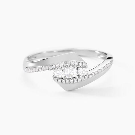 Bague Barbara Or Blanc Diamant - Bagues avec pierre Femme | Histoire d’Or
