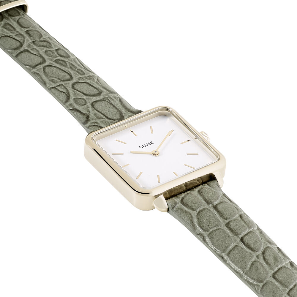 CLUSE La Tétragone Montre CW0101207029 Or Rose/Rouge - Boutique Officielle  CLUSE