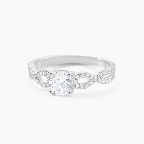 Solitaire Or Blanc Sevastiane Oxyde De Zirconium - Bagues solitaires Femme | Histoire d&rsquo;Or
