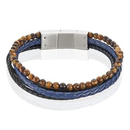 Bracelet Acier Blanc Ulric œil De Tigre - Bracelets fantaisie Homme | Histoire d’Or