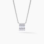 Collier Baroque Party Argent Blanc Oxyde De Zirconium - Colliers fantaisie Femme | Histoire d&rsquo;Or