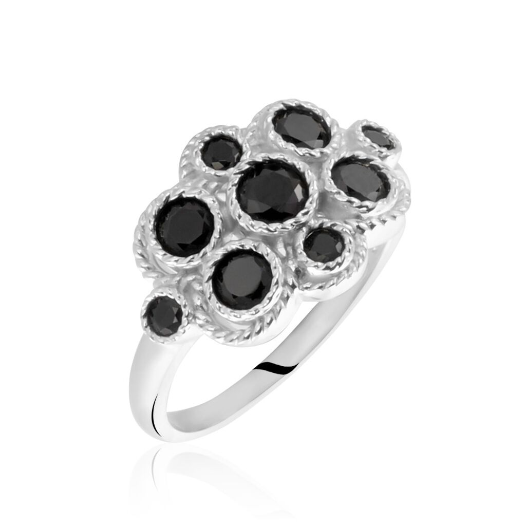 Bague Argent Boulonnaise Oxydes De Zirconium - Bagues avec pierre Femme | Histoire d’Or