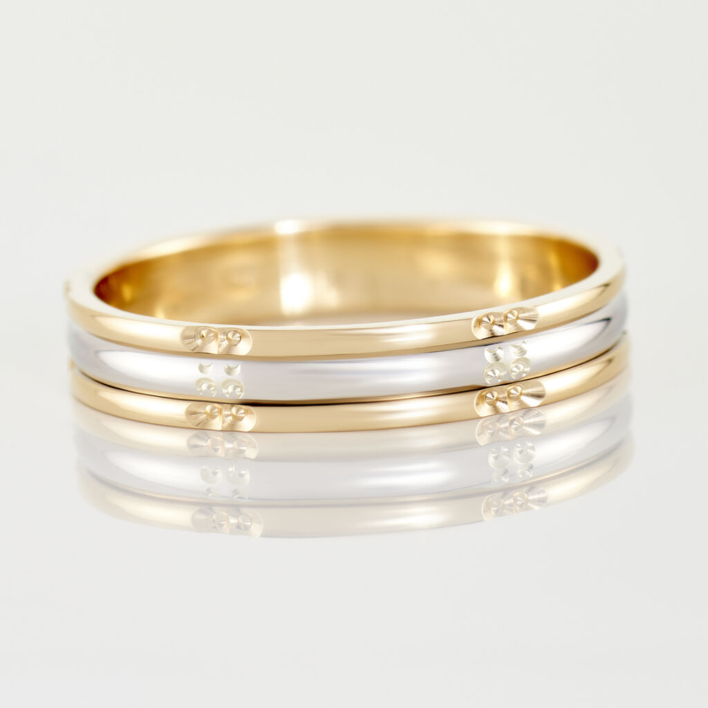 Alliance Marvin Demi Jonc Classique Or Bicolore - Alliances Unisex | Histoire d&rsquo;Or