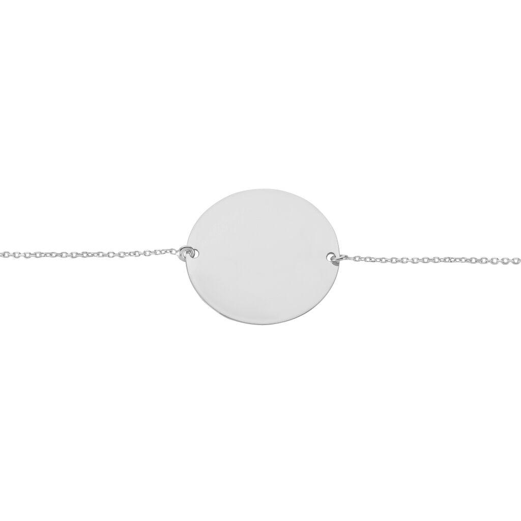 Bracelet Pastille Gravable Or Blanc - Bracelets Naissance Femme | Histoire d’Or