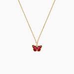 Collier Sulivia Papillon Argent Dor&eacute; A L'Or 750/1000 - Bijoux sans pierre Enfant | Histoire d&rsquo;Or