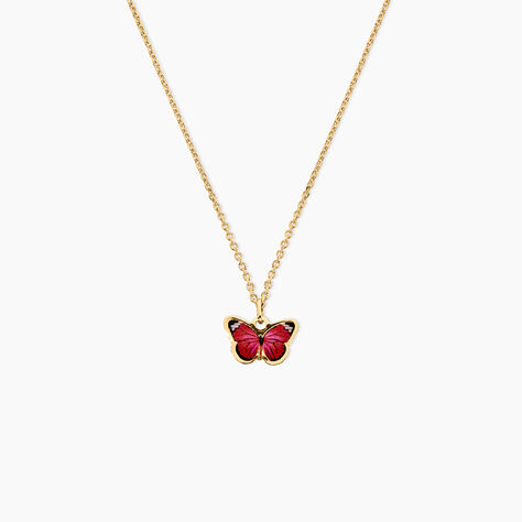 Collier Sulivia Papillon Argent Dor&eacute; A L'Or 750/1000 - Bijoux sans pierre Enfant | Histoire d&rsquo;Or